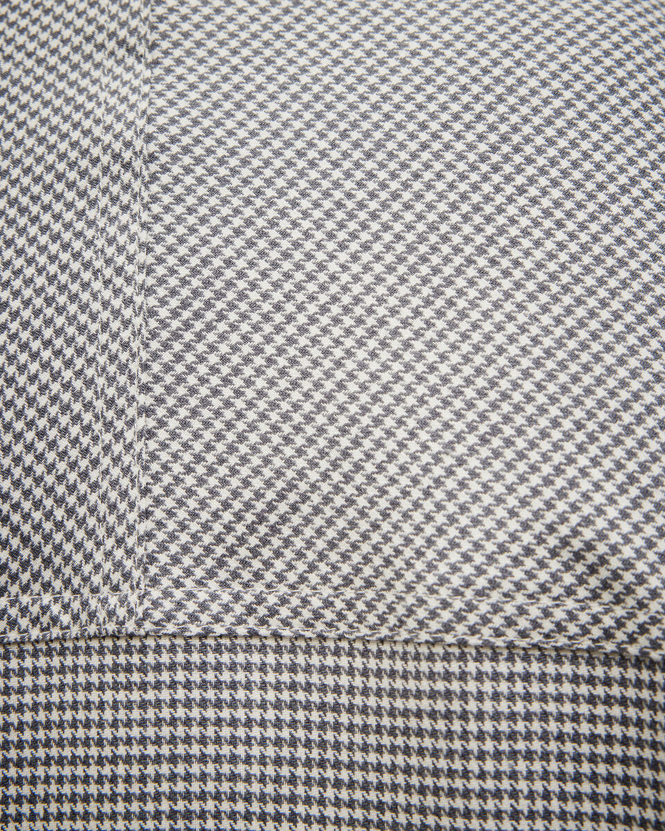 4-pocket Long Sleeve Houndstooth Overshirt, Grey Marle, hi-res